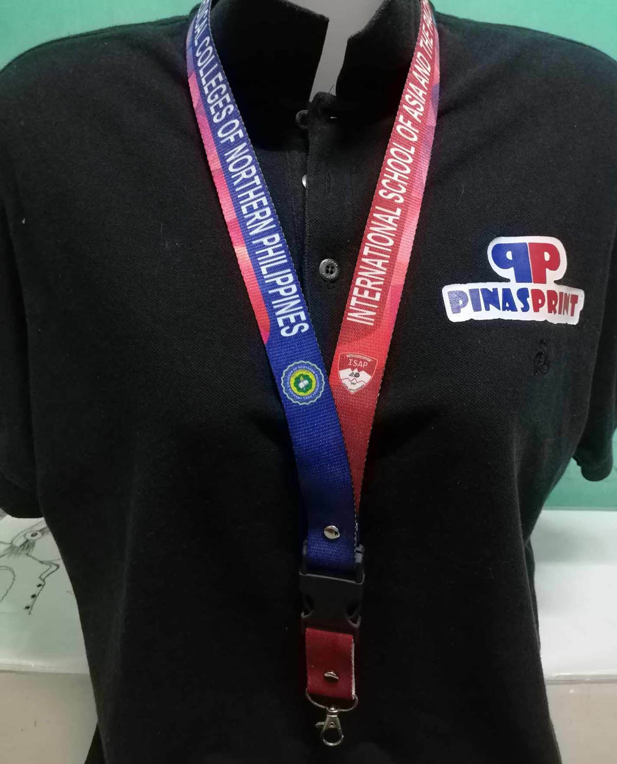 1-inch sublimation lace with Side Release and G-Hook, Matte Polyester